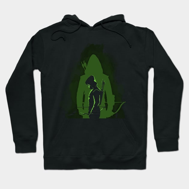 Arrow Green Shadow Hoodie by Bomdesignz